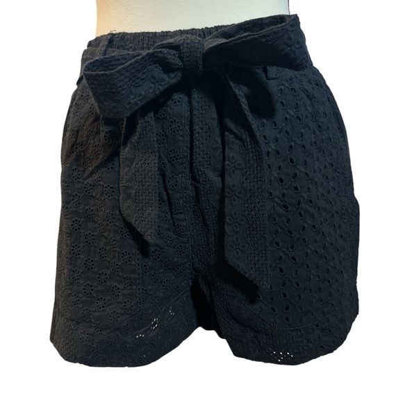 Blank NYC High Waist Black Eyelet Women's Shorts - Picture 2 of 8